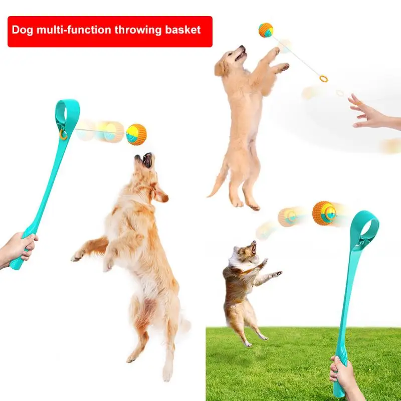 

Pet Dog Toys Multifunctional Throwing Stick PET Interactive Toy Telescopic Rope Molars Ball Toy Outdoor Training Ball Launcher