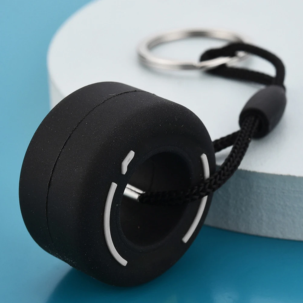 Имитация мультяшного маленького брелка с шиной креативный автомобильный брелок