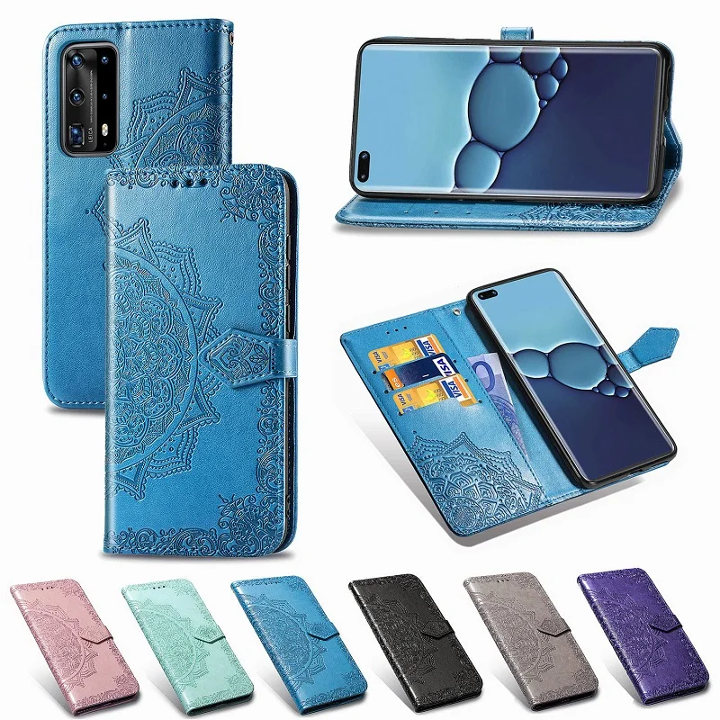 

JONSNOW PU Leather Pouch Flip Case for Huawei P40 Pro Plus Phone Wallet Case Stand Holder with Rhinstone Datura Stramonium