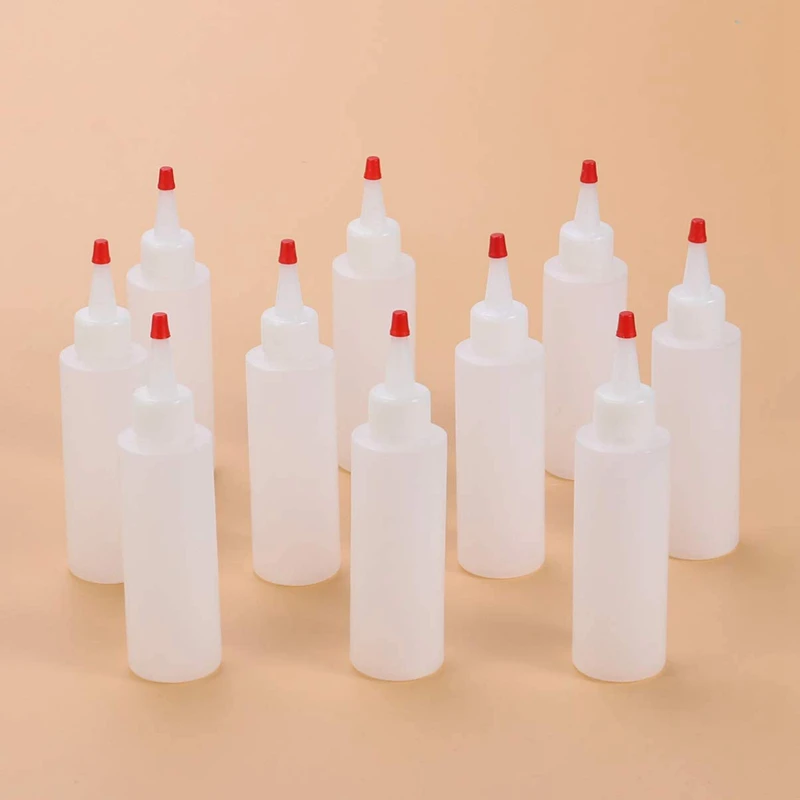 

20Pack 120Ml PE Squeeze Dispensing Bottles with Red Tip Caps - Good for Crafts, Art, Glue, Multi Purpose