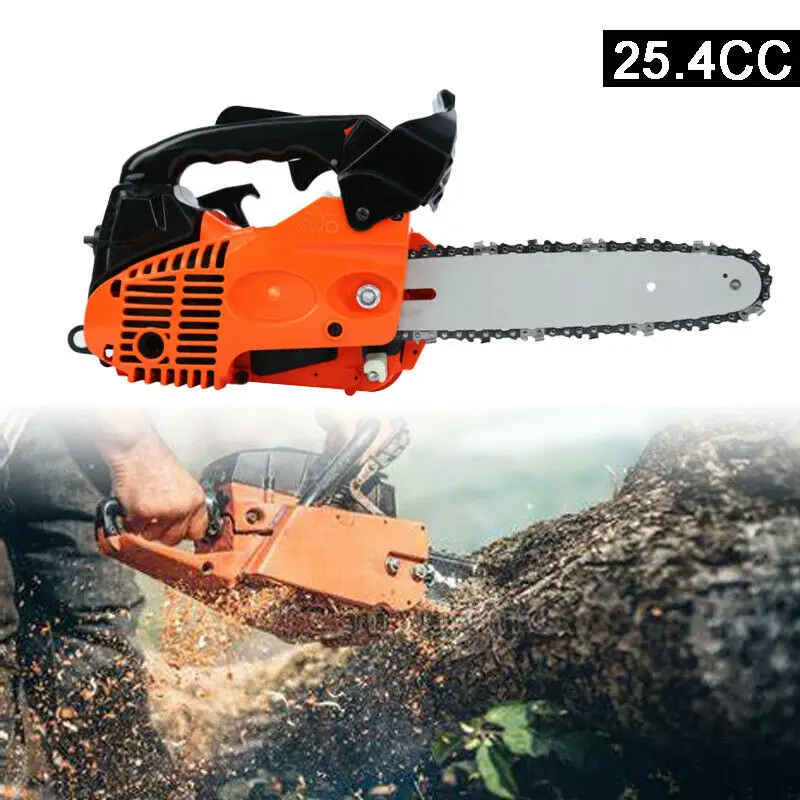 Yonntech 25.4cc 10 inch Gasoline Chainsaw 900W Chain Saw Wood Cutting Chainsaws DIY Power Tool 9800rpm