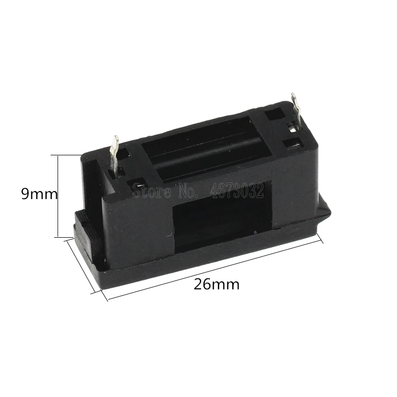 10 шт. держатель предохранителя 5х20 мм с корпусом/креплением на панель черный для