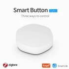 Умный беспроводной переключатель Tuya Zigbee 3,0, управление одной кнопкой, три применения, мини-кнопка, работает с приложением Smart Life