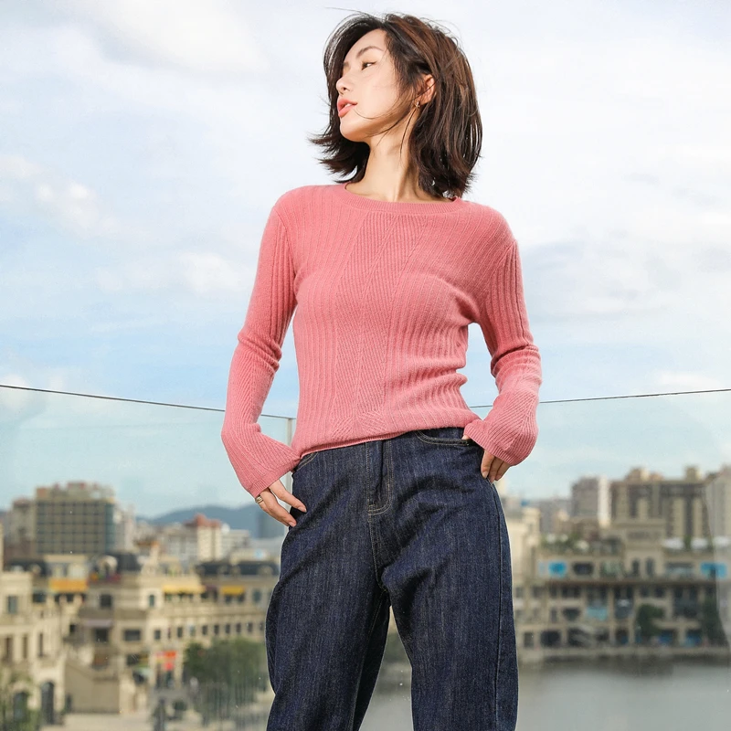 100% кашемировые свитера Осенние вязаные пуловеры Высококачественная теплая