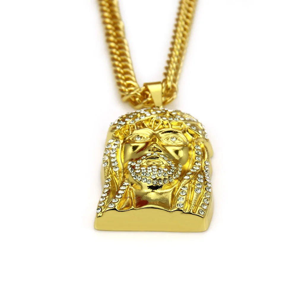 European And American Fashion Trend Hip-hop Alloy Jesus Pendant Necklace |