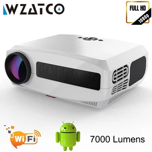 WZATCO C3 Full HD 1080P Projector Android 10.0 WIFI 300 inch Big Screen Proyector Home Media Video P