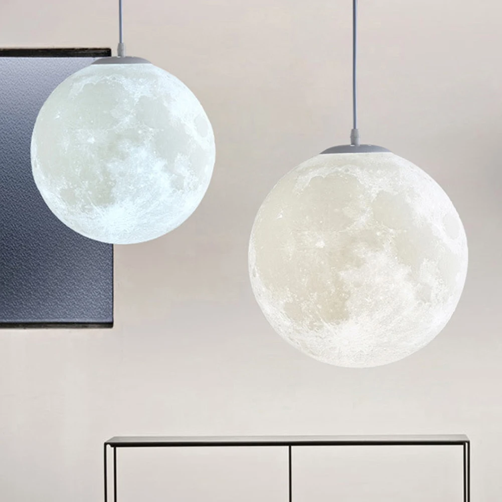 

Подвесной светильник в виде Луны с 3D рисунком, необычная лампа для создания атмосферы, лампа для гостиной, домашний декор