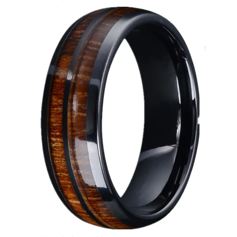 

Fashion Creative 8mm Tungsten Carbide Steel Inner Blue and White Ring