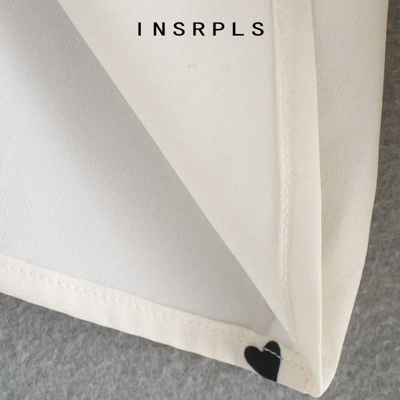 

INSRPLS Women Sweet Fashion Hearts Print Smocked Elastic Blouses Vintage Lantern Sleeve O Neck Female Shirts Chic Tops