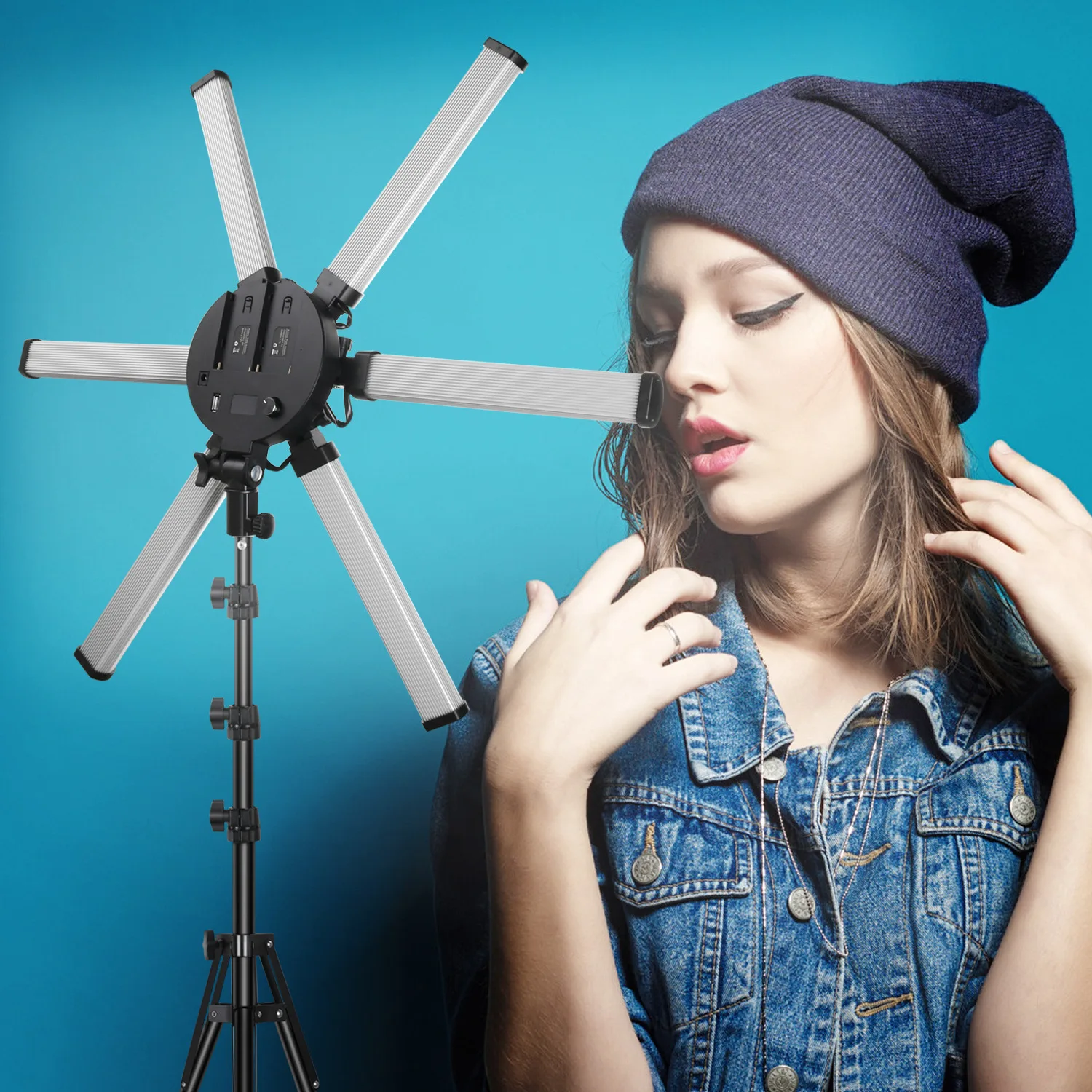 Переносной уличный светодиодный светильник с аккумулятором 26 дюймов