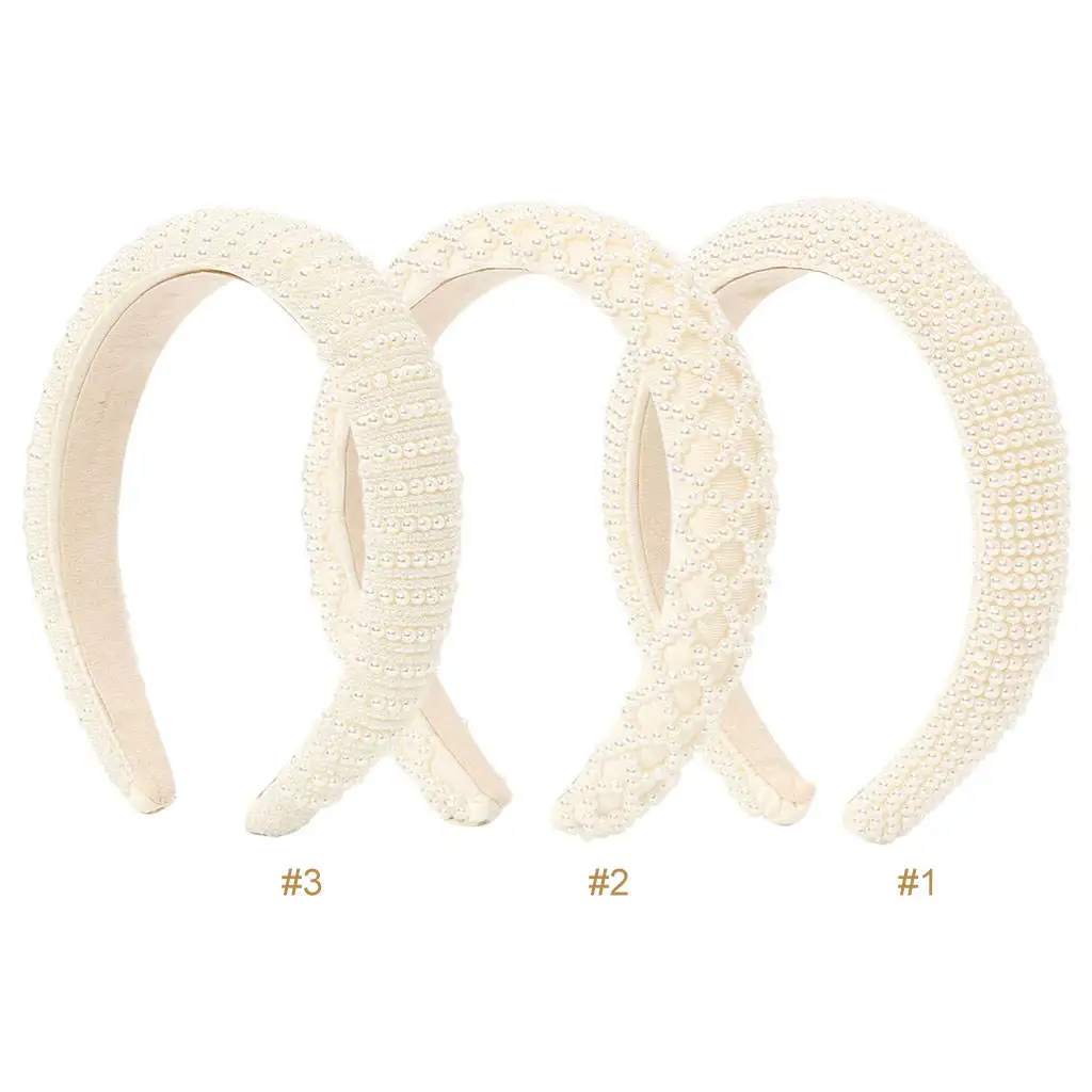 

Women Elegant Pearls Hairbands Sweet Headband Lady Hair Hoops Fashion Accessories