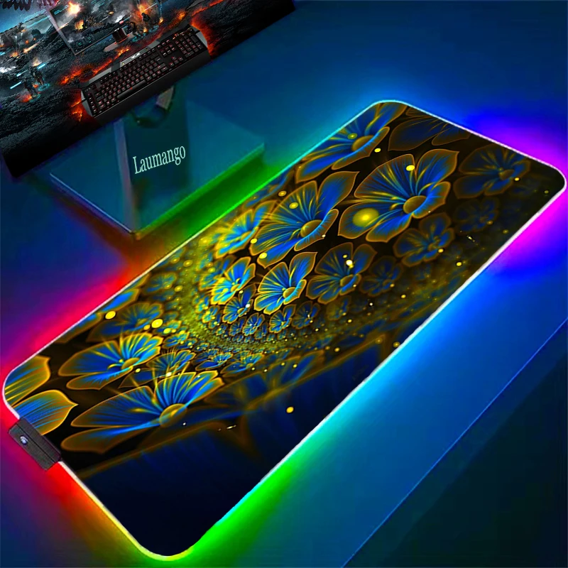 

For Gamers Accessories RGB Mouse Pad Xxl Mousepad 900x400 Large Abstract Style Yugioh Playmat Office Carpet Gaming Accessory Rug