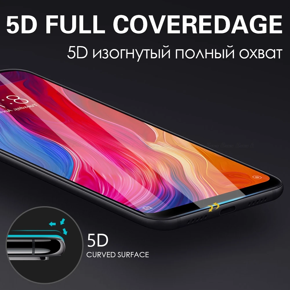 5D полное покрытие изогнутый экран протектор Закаленное стекло пленка для HuaWei Honor