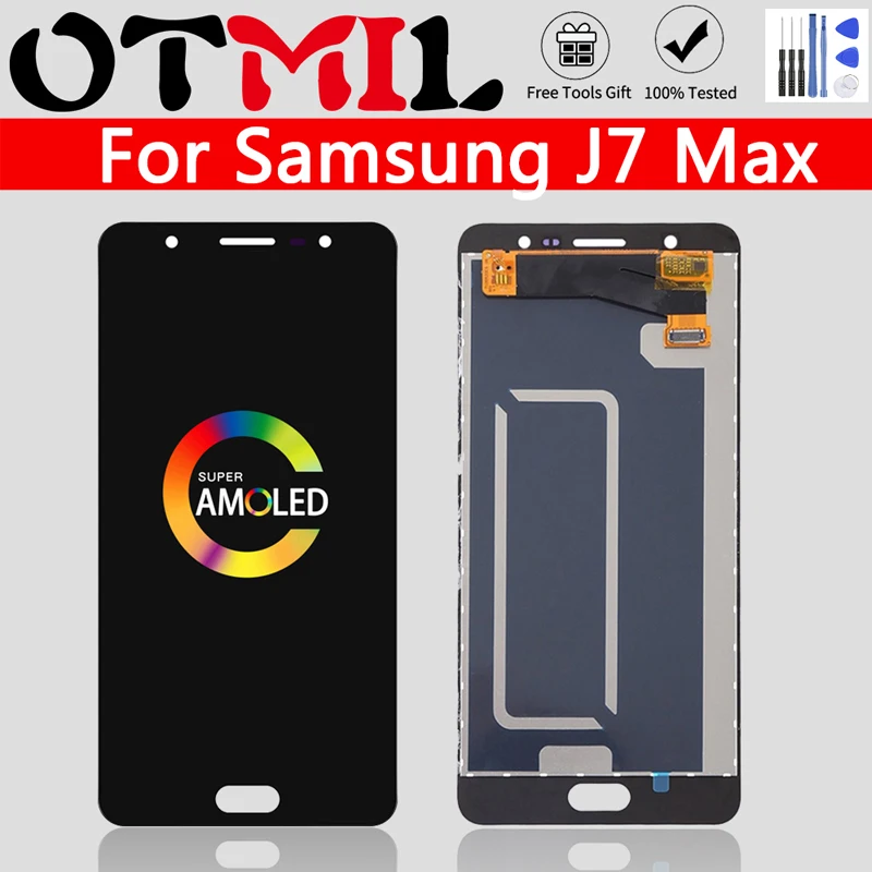 

ЖК-дисплей AMOLED 5,7 дюйма для Samsung Galaxy J7 Max, сенсорный экран с дигитайзером для Samsung G615, дисплей J7 Max 2017, SM-G615F/DS экран