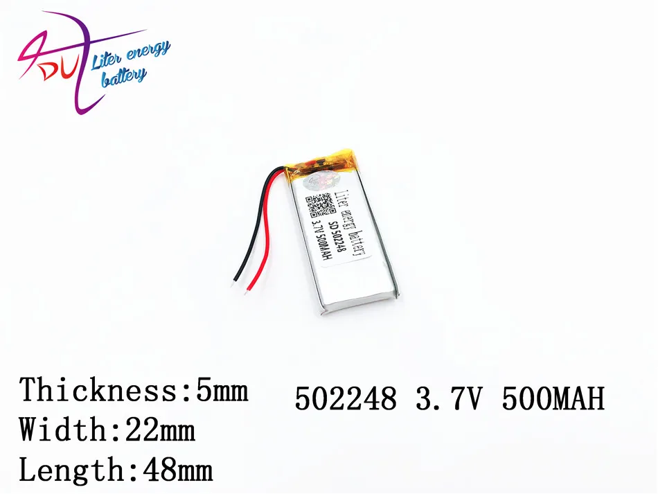 502248 502050 3 7 В полимерный литиевый аккумулятор MP3 MP4 MP5 GPS 500 мАч литровый Bluetooth