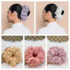 Новинка, Малазийская резинка для волос, мусульманская мода, женская шифоновая резинка, хиджаб, объемная резинка, большой головной платок, аксессуары