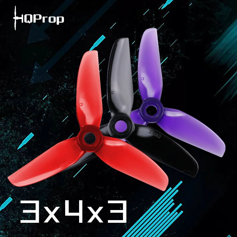 12 пар 24 шт. HQprop HQ 3040 3X4X3 3 дюйма 3 лопасти/tri-Blade Пропеллер Опора для T-Motor FPV RC гоночный Дрон