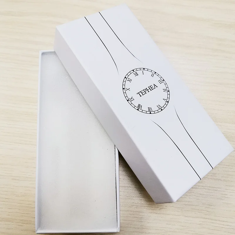 Яркая белая модная прочная коробка для красивых часов браслетов ювелирных