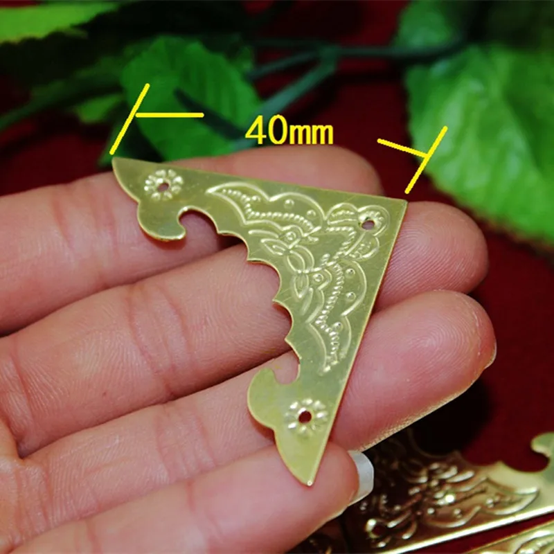 Филигранский треугольный кабошон в форме летучей мыши старинные бронзовые углы