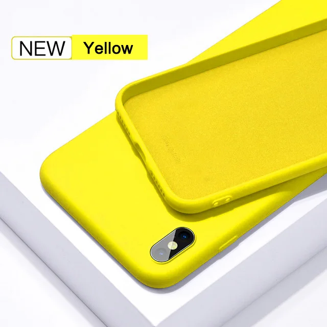 Жидкий силиконовый чехол для Xiao mi Red mi Note 8 7 6 5 K20 Pro 6A мягкий чехол для mi 9T 9 8 SE A2 Lite A1 6X mi x 2 3 2s Чехол - Цвет: Yellow