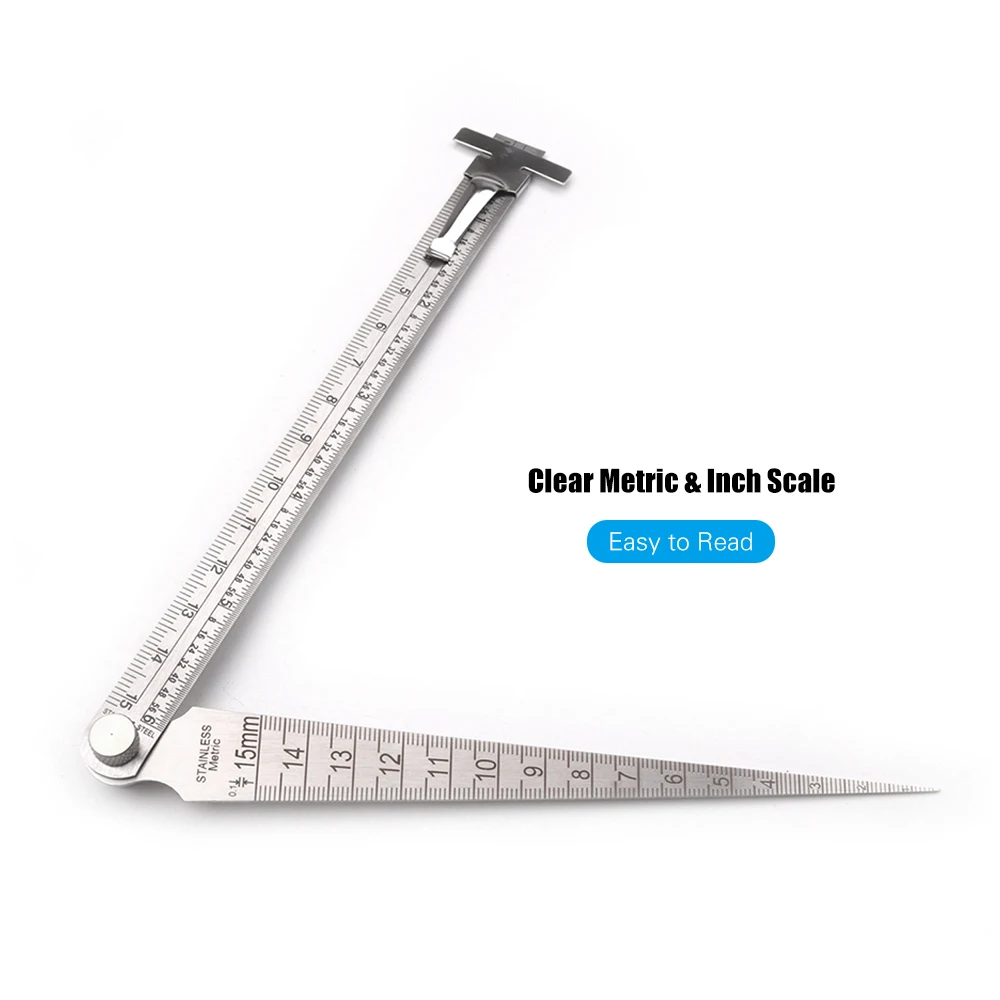 

Stainless Steel Taper Gauge Wedge Feeler for Depth Hole Inspection guitar tool guitar parts guitar accessories