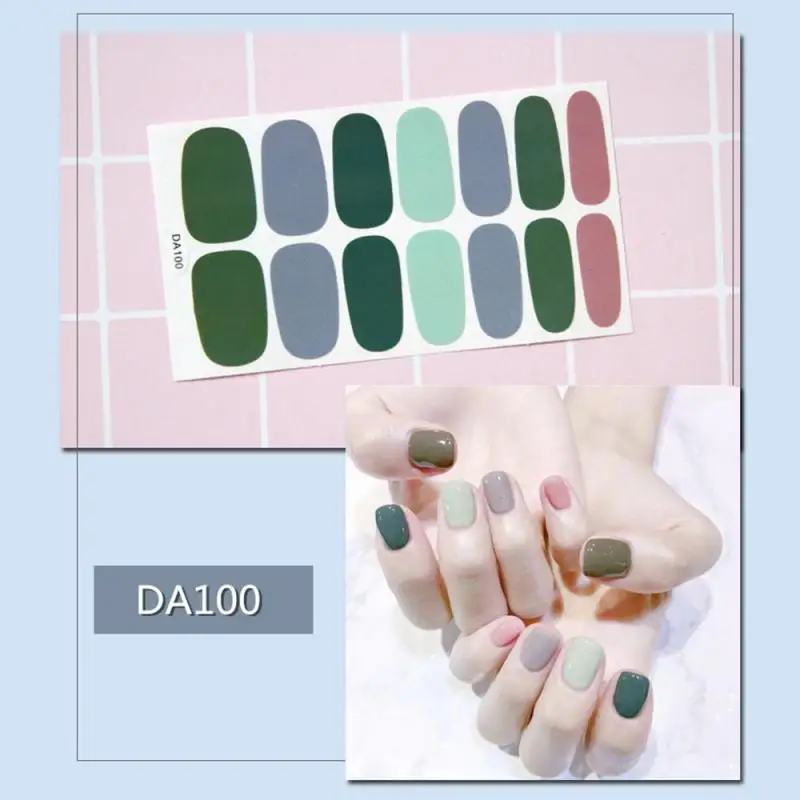 Наклейки для ногтей в корейском и японском стиле накладные ногти полоски с