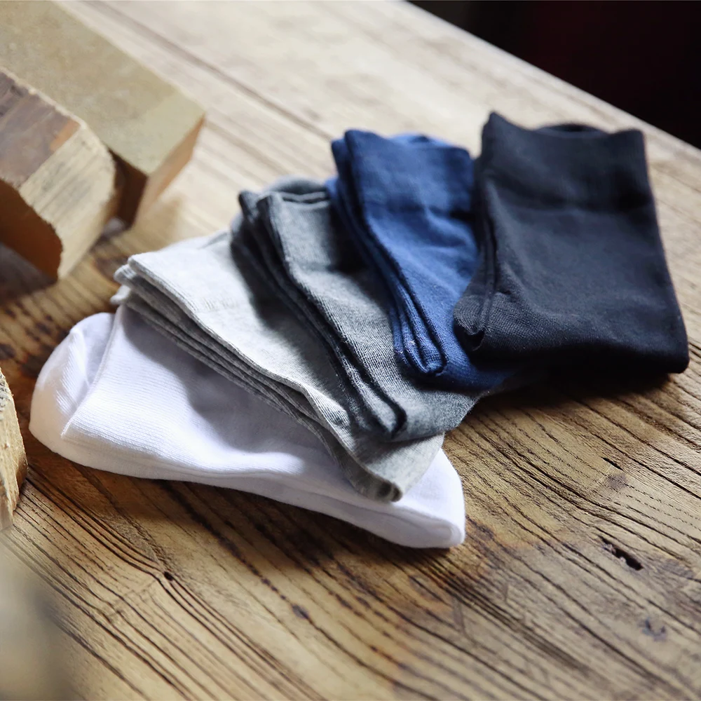 

Black White Socks Man Cotton Socks Male Sock Pure Color Spring Summer Socks XX54