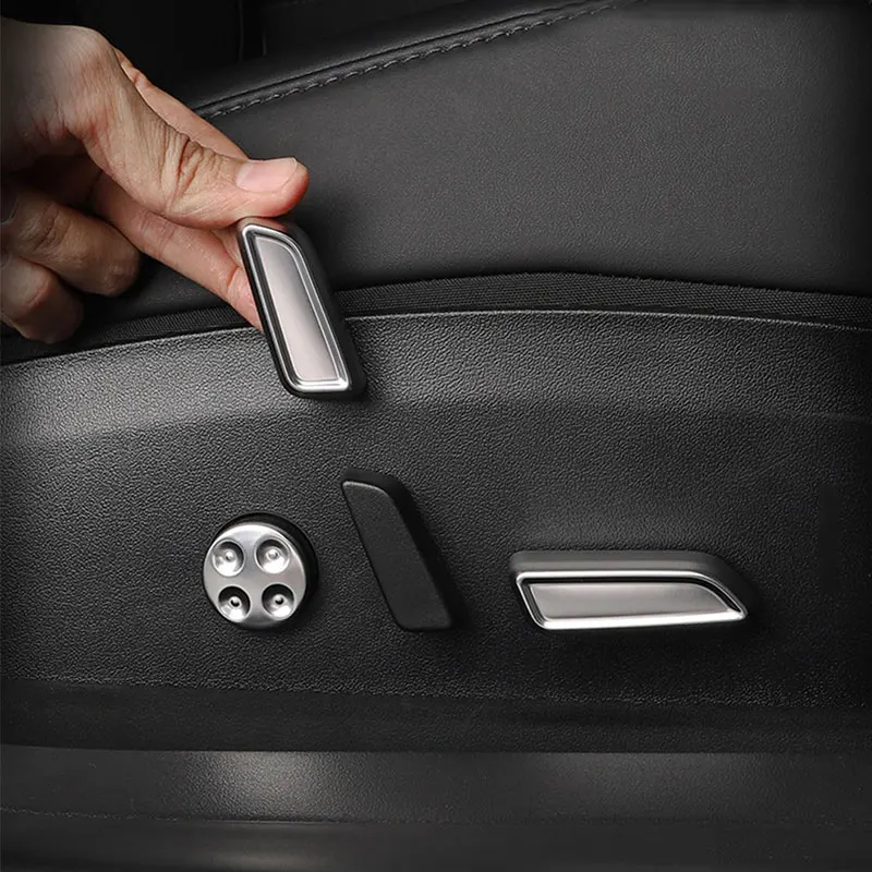 

6 шт., декоративная крышка для регулировки кнопки автомобильного сиденья