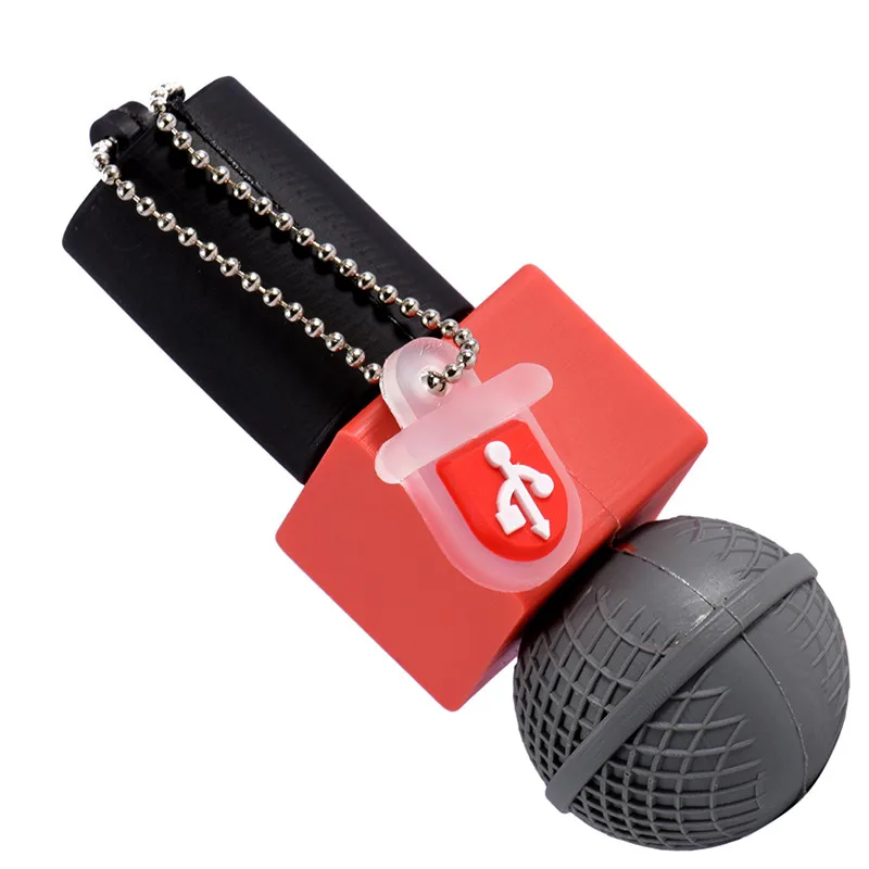 B JASTER USB 2,0 мультяшная модель микрофона USB флеш-накопитель 4 ГБ 8 ГБ 16 ГБ 32 ГБ 64 ГБ флеш-накопитель внешний накопитель U диск подарок - Цвет: B