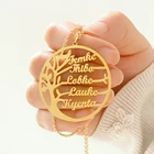 Ожерелье с деревом жизни, ожерелье с именем семьи, ожерелье с именем семейного дерева 1-6 именами, подарок из нержавеющей стали для семьи