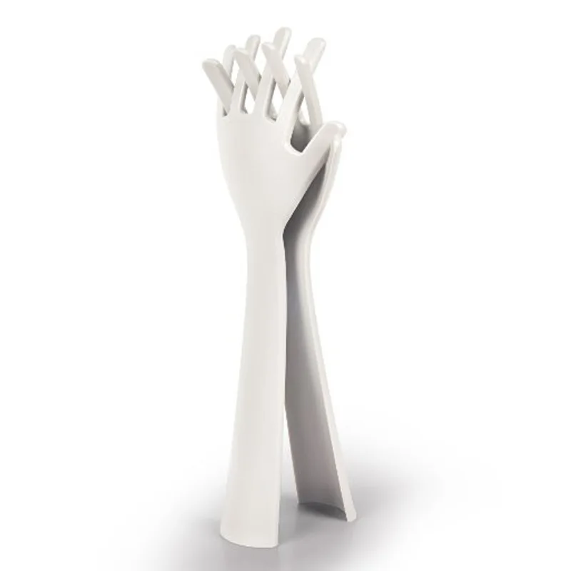 

Home Salad Fork Dinner PP Material Creative Personality Without Burr Eco Friendly Two Hand Shape Salad Forks Household Salad Mix