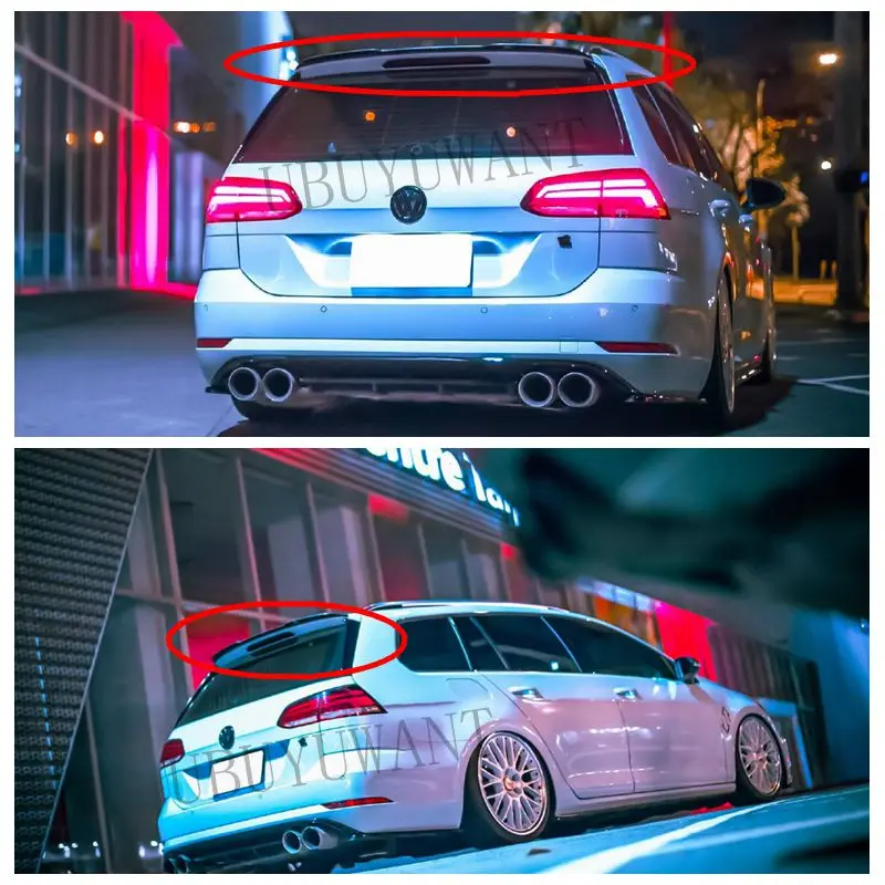 

EPFBSQP For VOLKSWAGEN GOLF 7 MK7 WAGEN 2014+ Spoiler ABS Plastic Gloosy Black Car Tail Wing Decoration Rear Roof Lip Spoiler