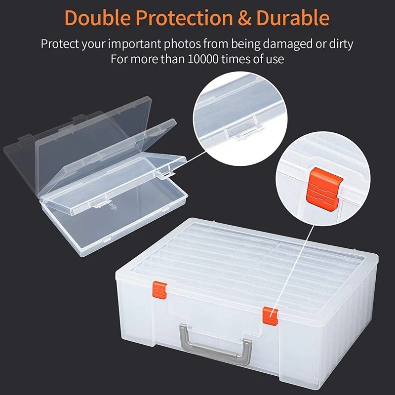 

Photo Storage Box 4x6Inch, 18 Inner Photo Case Large Photo Organizer Acid-Free Photo Box Storage Photo Keeper Photo Case