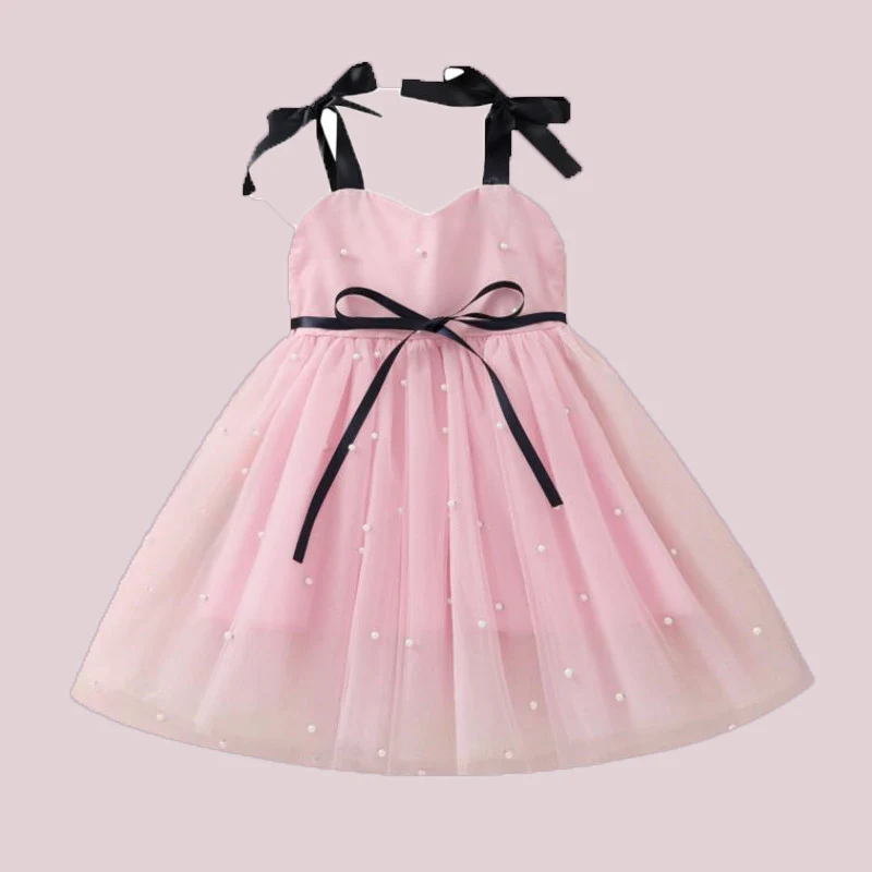 

Платье ТРАПЕЦИЕВИДНОЕ из сетчатой пряжи, с жемчужинами, на бретелях