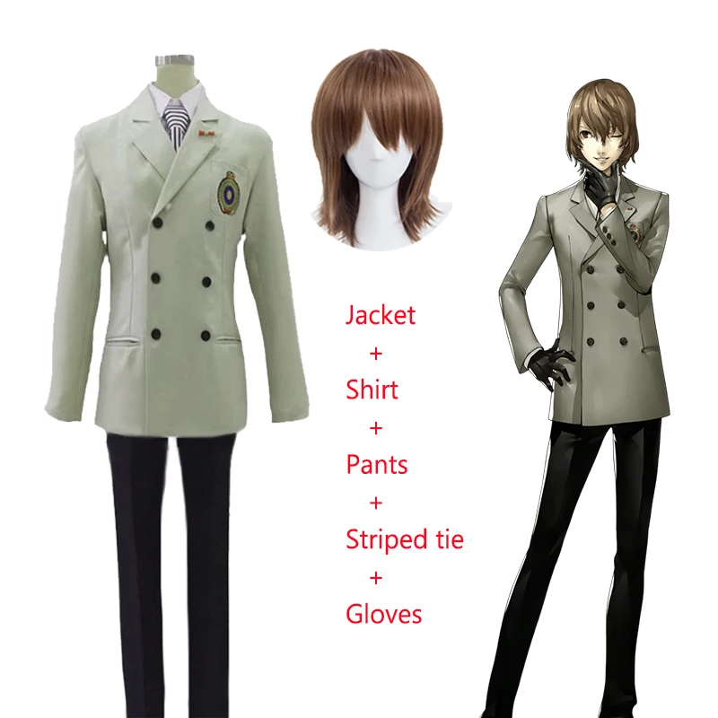 Комплект школьной униформы для косплея Persona 5 Goro Akechi P5 костюм наряды в стиле аниме