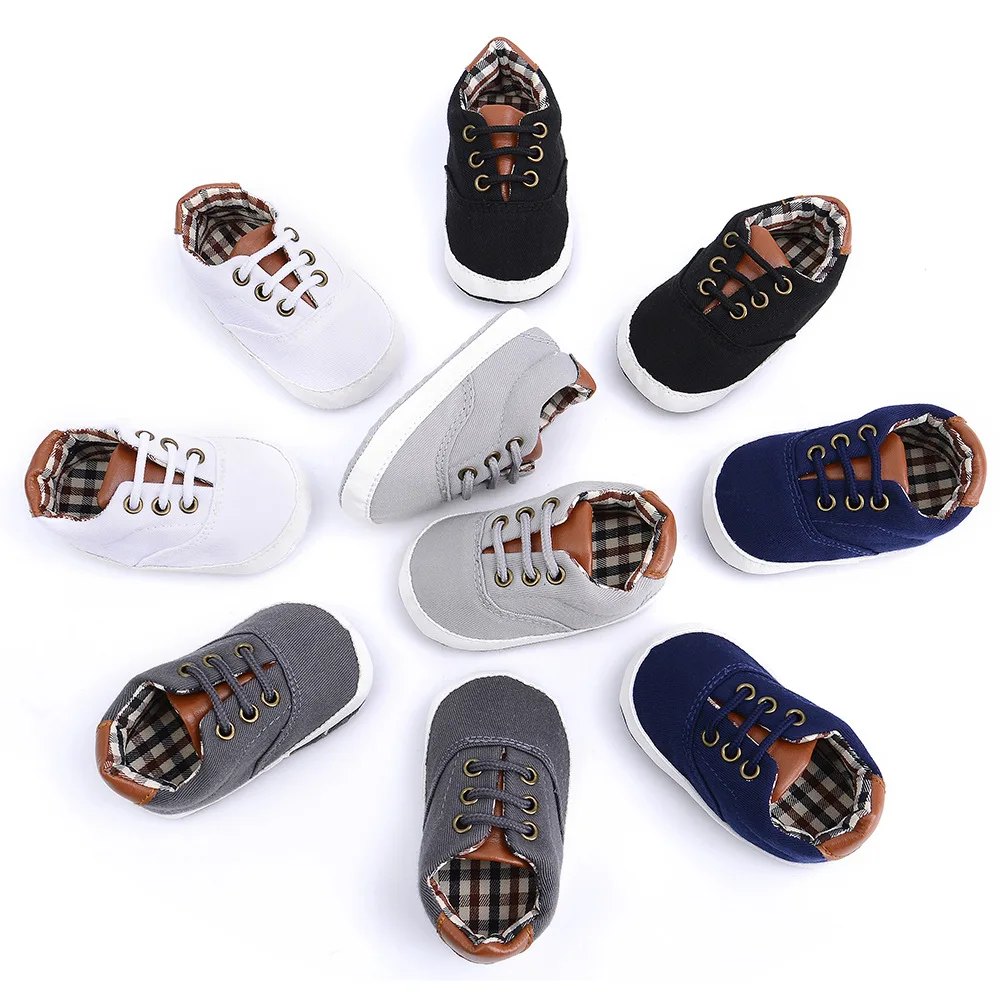 

Baby Toddler Shoes Spring And Autumn New Newborn Girls And Boys Casual Non-slip Shoes Plaid Patchwork Soft Sole Sports Shoes