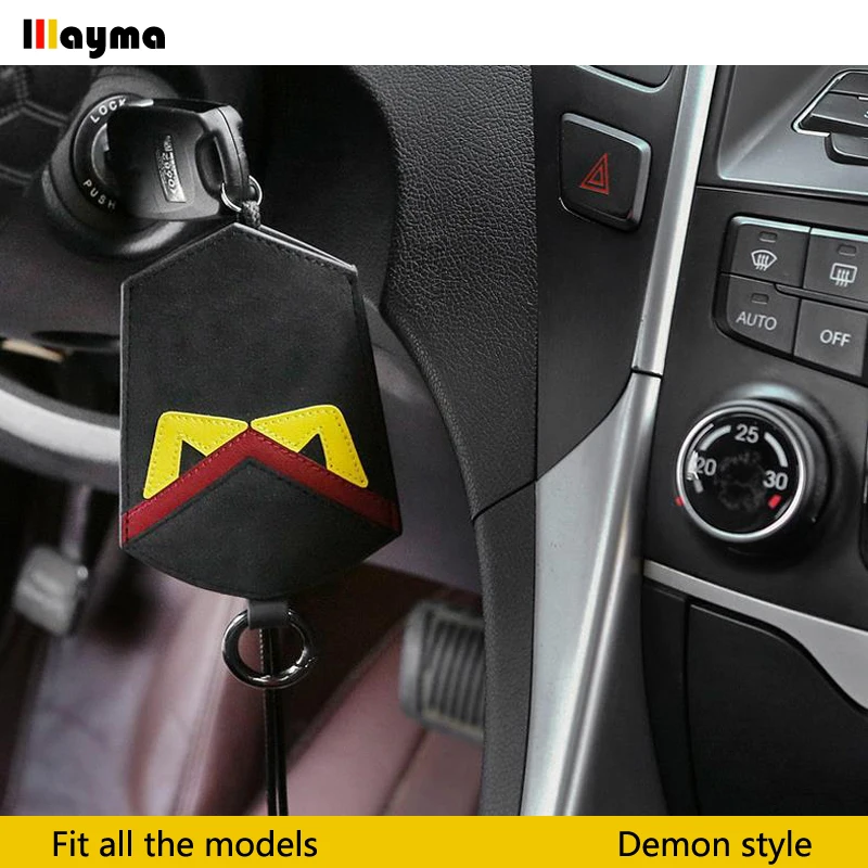 В стиле дьявола из алькантары Автомобильный ключ чехол для Audi A1 S1 RS Sline A3 sportback 8P