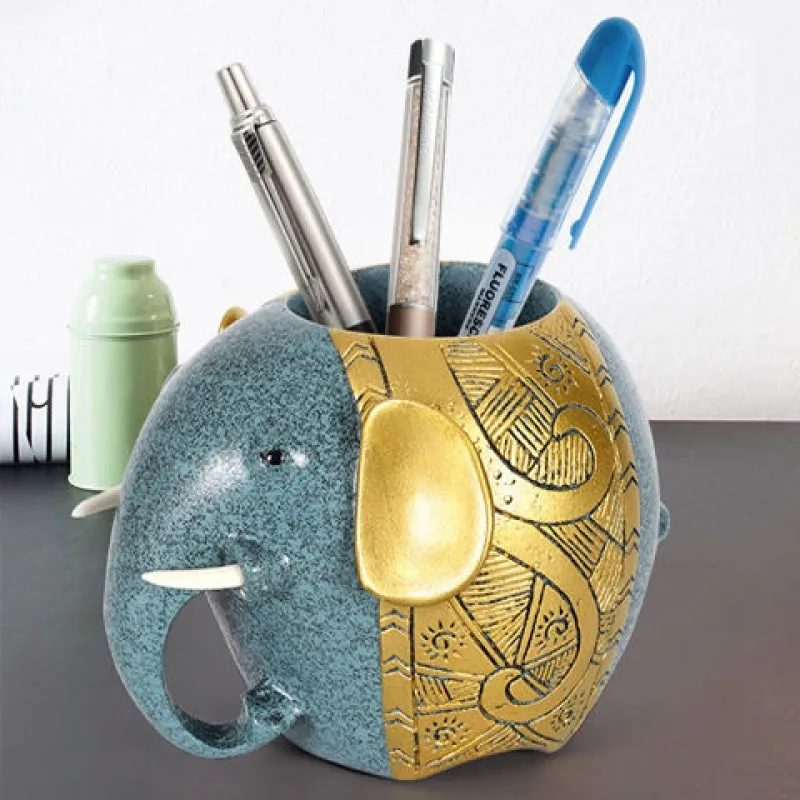 

Polyresin Pictogram Cartoon Crafts Creative Multifunctional Desktop Storage Box Pen Holder