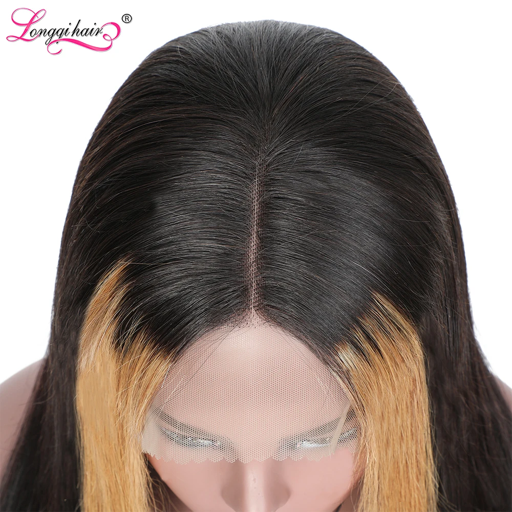 Longqi Выделите 27# боб парик фронта шнурка 8-24 дюймов 13x4 парики фронта шнурка человеческих волос Remy бразильский прямой парик фронта шнурка 8-24 В