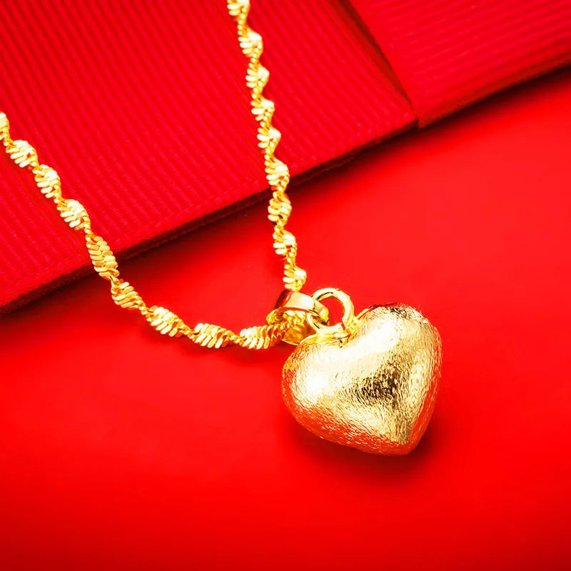 

Heart Necklace Cute Pendant Necklaces for Women 24K Gold Plated Women Necklaces Party Birthday Engagement Anniversary Jewelry