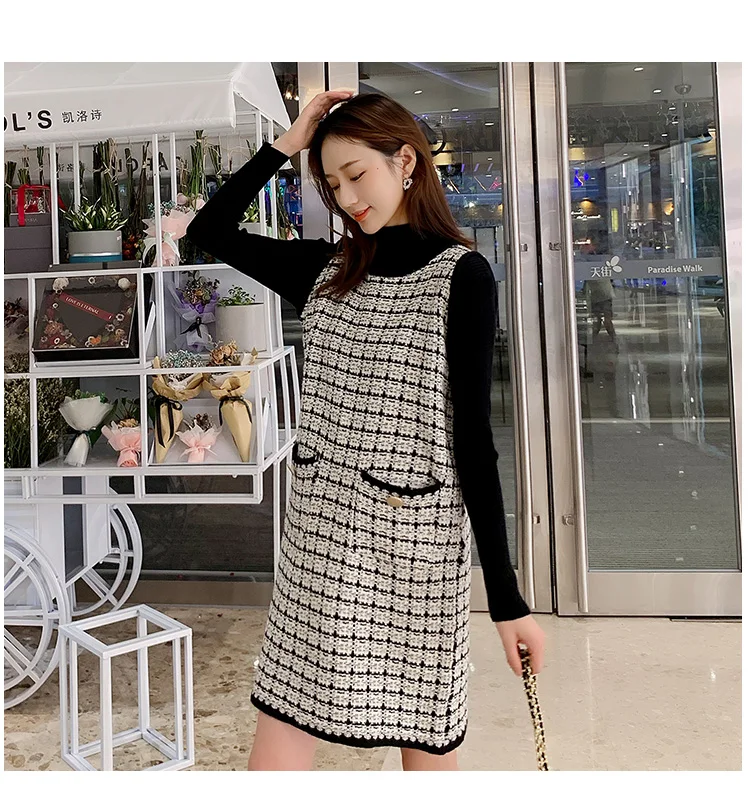 A1101# осень зима Корейская мода для беременных трикотажное платье наборы Bodycon элегантная одежда для беременных женщин Одежда для беременных
