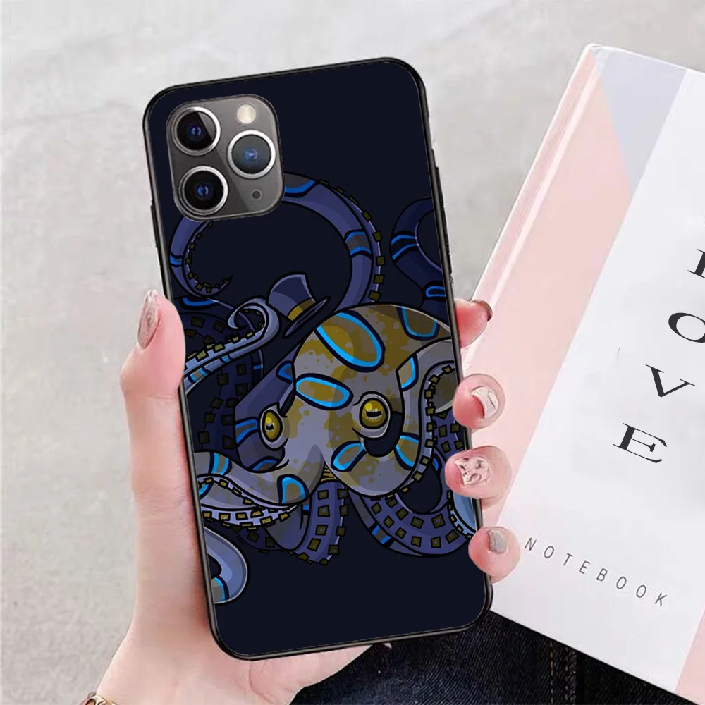

For iPhone Classy Octopus Soft TPU Border Apple iPhone Case