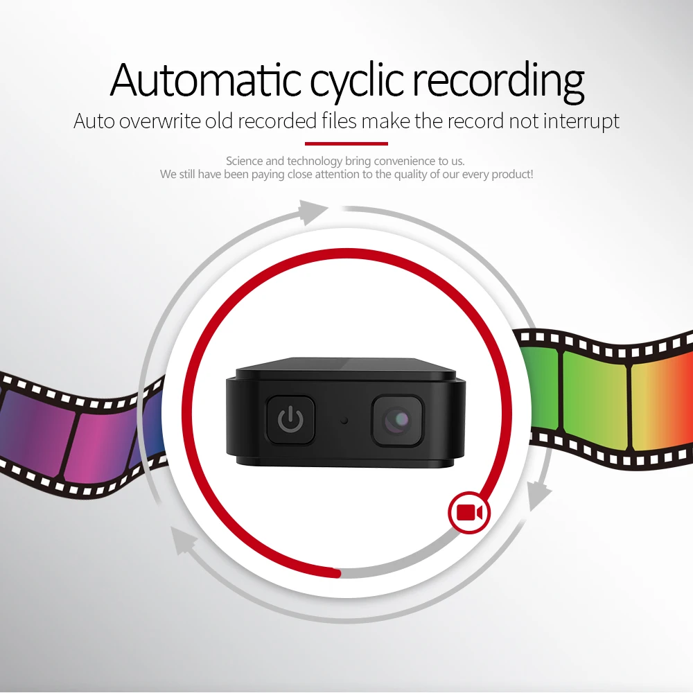 VJOY Мини цифровой диктофон камера HD фонарик микро тела Обнаружение движения