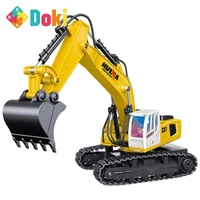 doki 116 rc truck caterpillar alloy tractor model engineering car 2 4g radio controlled car 9 channel rc excavator toy for boy