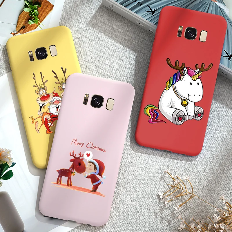 Рождественский подарок чехол из ТПУ для Samsung A50 A40 A30 A20 A10 A70 J4 J6 Plus 2018 A5 2017 A8 A7