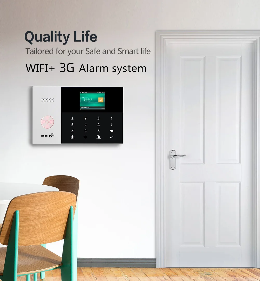 GauTone PG105 Wi Fi GSM/3G GPRS домашняя Интеллектуальная охранная беспроводная сигнализация