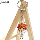Брелок с обещанием Neverland из аниме Yakusoku no Neverland, акриловый держатель для ключей с Эммой Норман Рэй, для женщин и мужчин, подарки