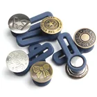 Пояс для джинсов с выдвижными пуговицами, регулируемый, съемный, с удлиненной пряжкой, для одежды, пояс для джинсов, Пришивные пуговицы