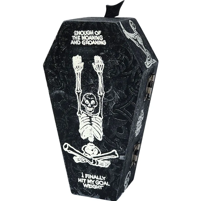 Прозрачные штампы в виде черепа человека делающего йогу и фразы на Хэллоуин для