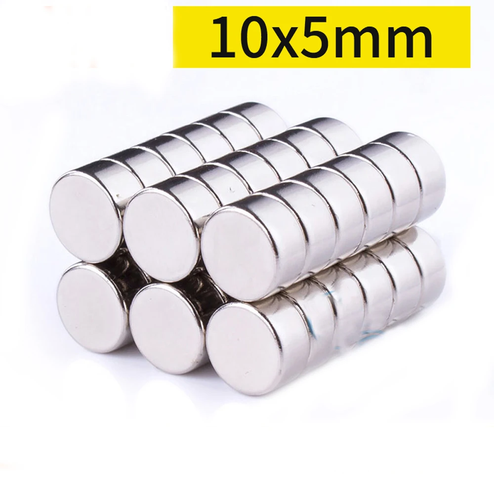 

10/20/50/100pcs Neodymium Magnets 10mm x 5mm Round Rare Earth Ring Disk Strong Craft Magnets N35